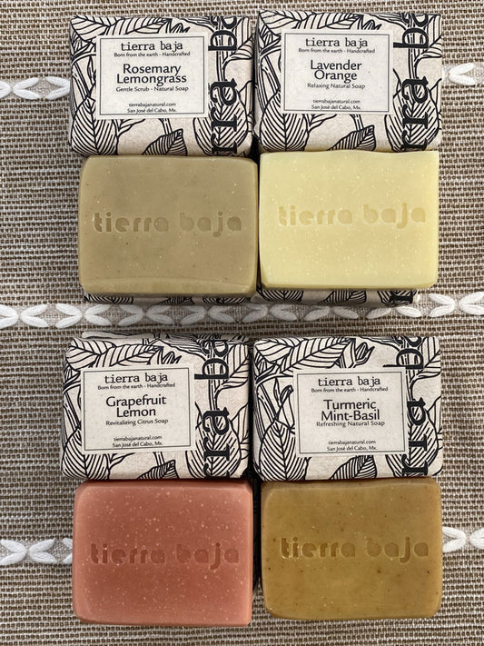Collection of natural soaps.