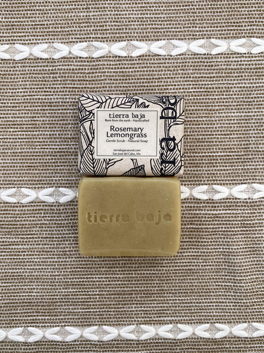 Gentle Exfoliating Natural Soap with Rosemary and Lemongrass